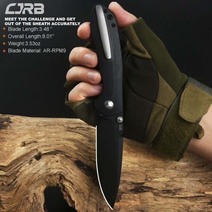 CJRB Scoria Linerlock Blackout G10 PVD AR-RPM9 - Knives.mx
