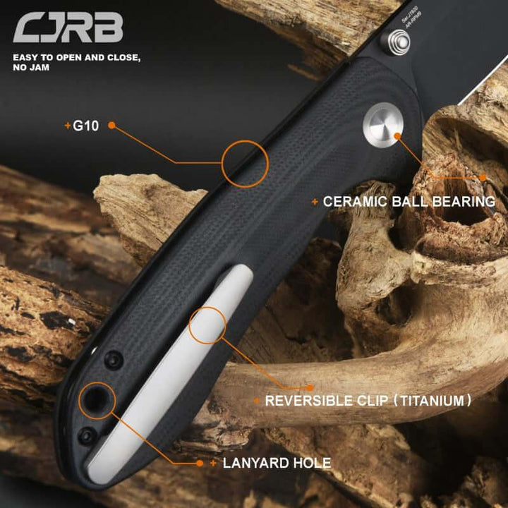 CJRB Scoria Linerlock Blackout G10 PVD AR-RPM9 - Knives.mx