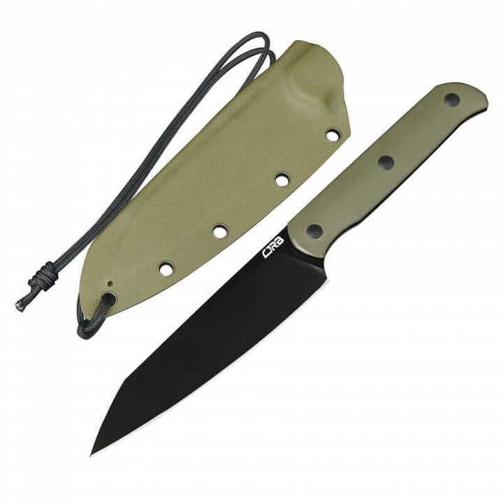 CJRB Silax Fixed Blade Green G10 Black PVD AR-RPM9 - Knives.mx