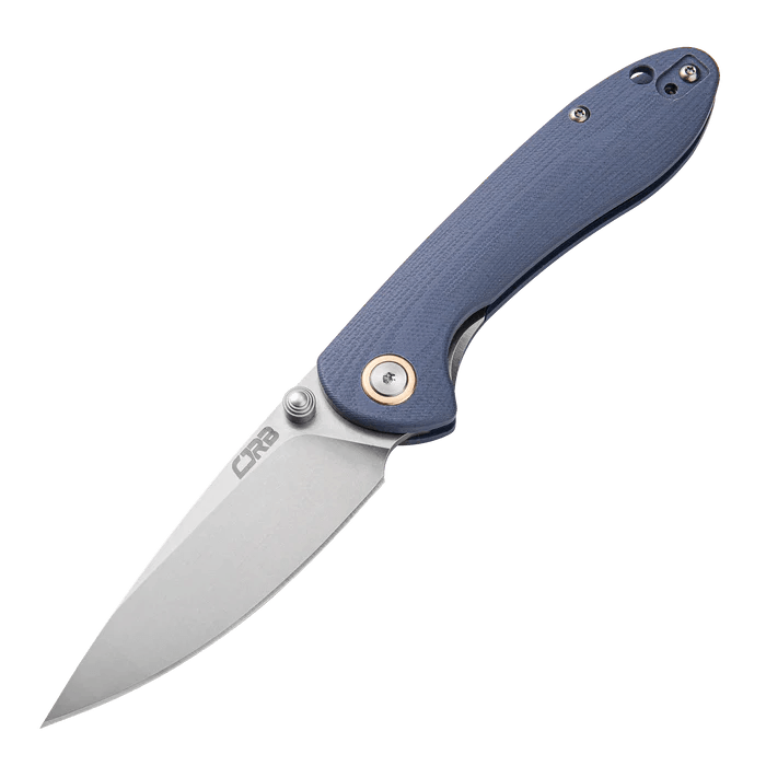 CJRB Small Feldspar Linerlock Blue Gray G10 Stonewash D2 - Knives.mx