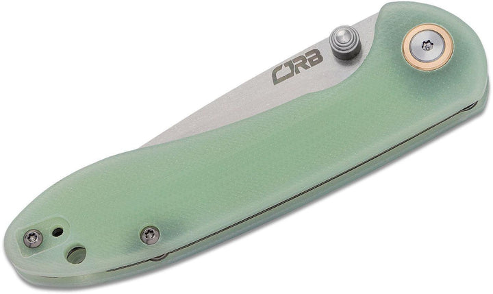 CJRB Small Feldspar Natural Green G10 CNC D2 - Knives.mx