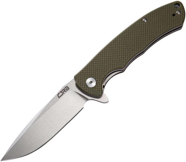 CJRB Taiga Linerlock Green G10 Stonewash D2 - Knives.mx