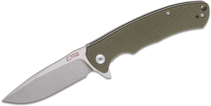 CJRB Taiga Linerlock Green G10 Stonewash D2 - Knives.mx