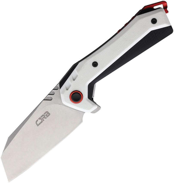 CJRB Tigris Linerlock Black & White G10 Stonewash Cleaver AR-RPM9 - Knives.mx