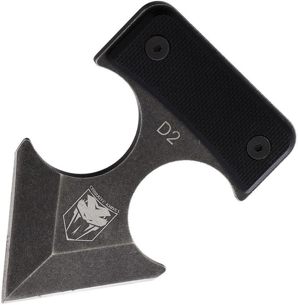 Cobratec Knives Defender Push Dagger Black G10 Black Stonewash Double Edge D2 - Knives.mx