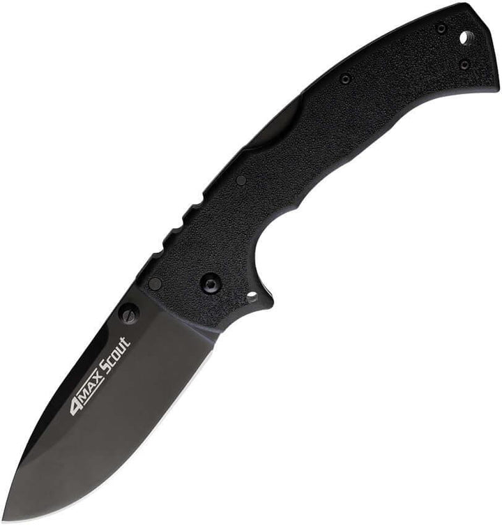 Cold Steel 4-Max Scout Lockback Black Griv-Ex Black AUS10A - Knives.mx