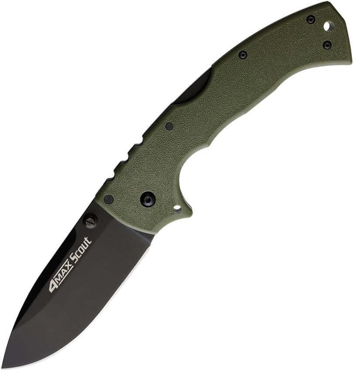 Cold Steel 4-Max Scout Lockback OD Green Griv-Ex Black AUS10A - Knives.mx