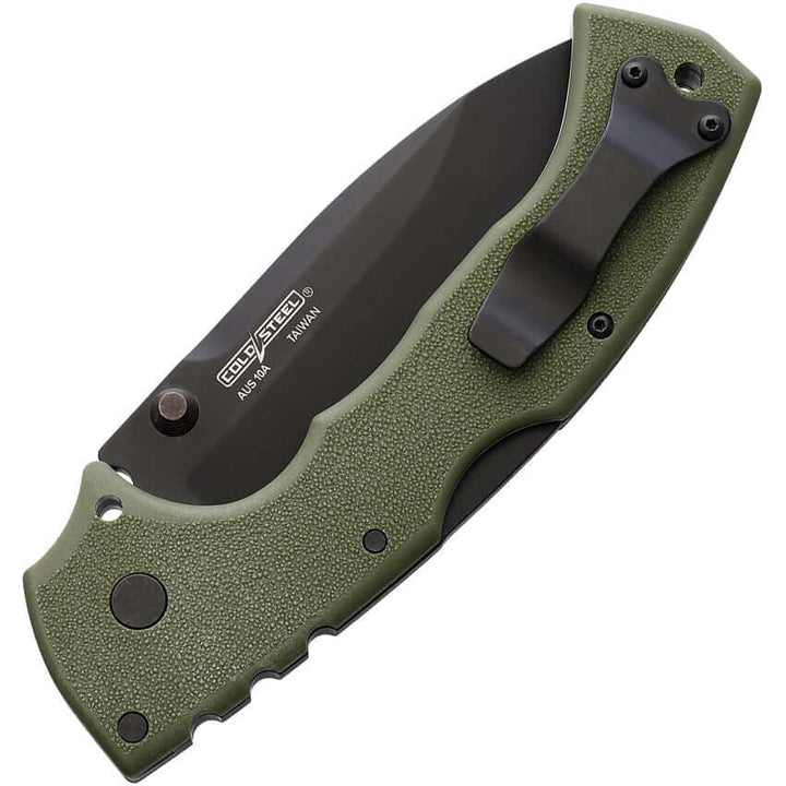 Cold Steel 4-Max Scout Lockback OD Green Griv-Ex Black AUS10A - Knives.mx