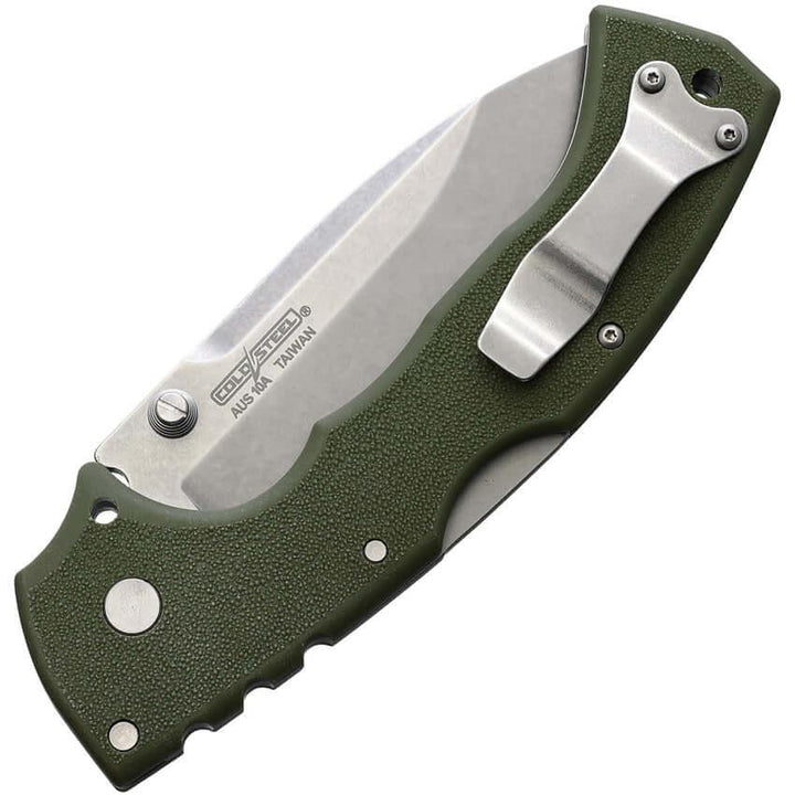 Cold Steel 4-Max Scout Lockback OD Green Griv-Ex Stonewash AUS10A - Knives.mx