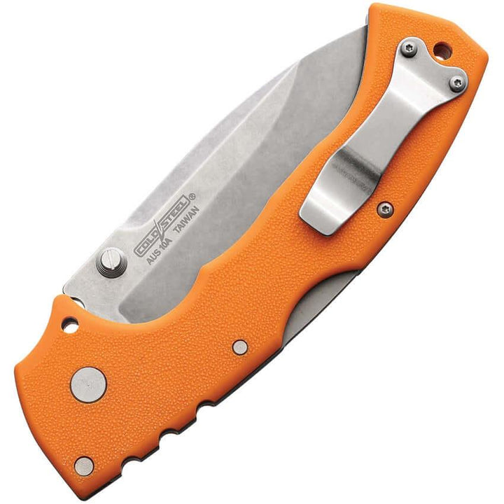 Cold Steel 4-Max Scout Lockback Orange Griv-Ex Stonewash AUS10A - Knives.mx