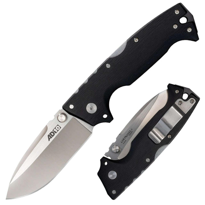 Cold Steel AD-10 Lockback Black G10 Satin Drop Point S35VN - Knives.mx