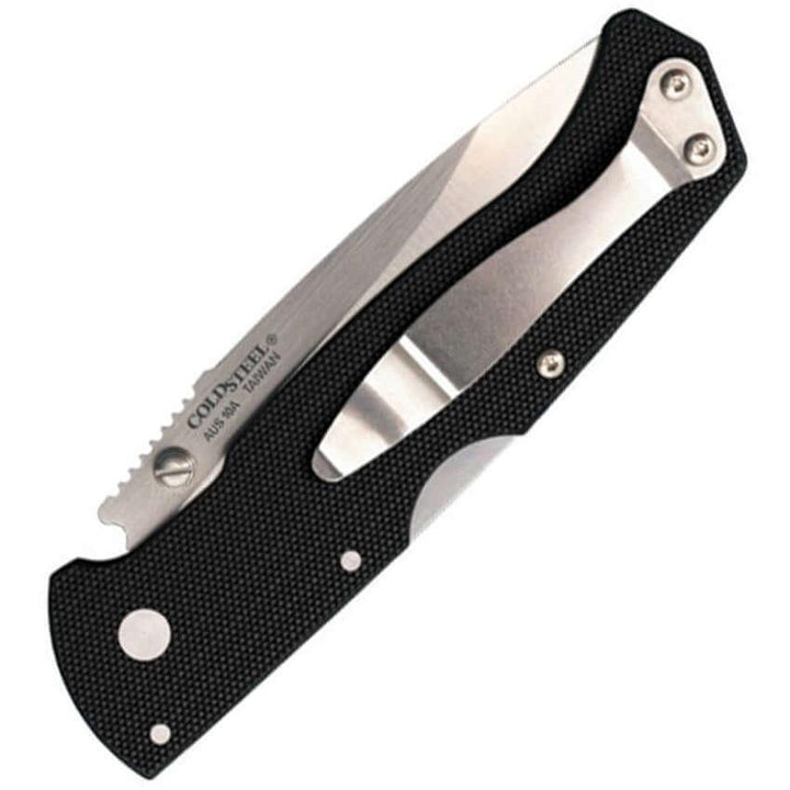 Cold Steel Air Lite Lockback Black G10 Satin Drop Point AUS-10A - Knives.mx
