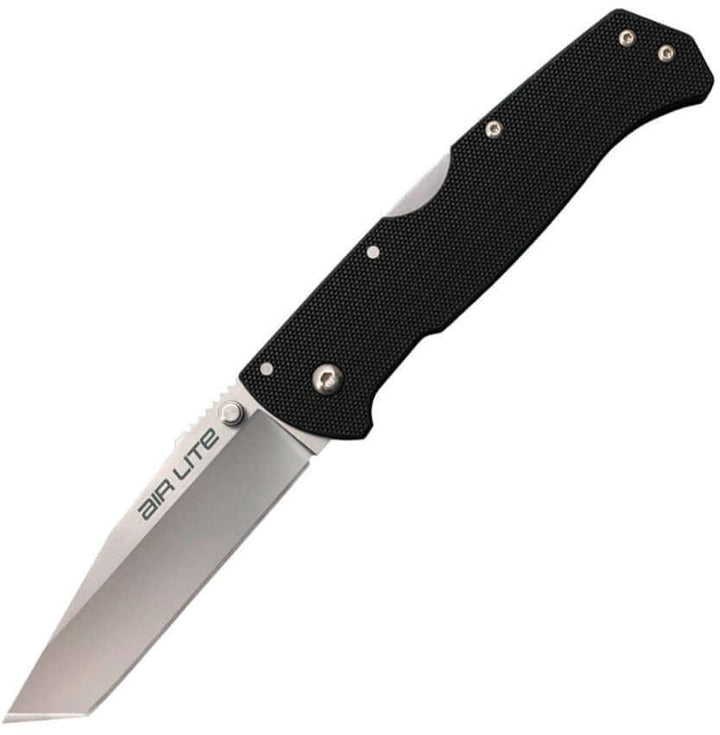 Cold Steel Air Lite Lockback Black G10 Satin Tanto AUS-10A - Knives.mx