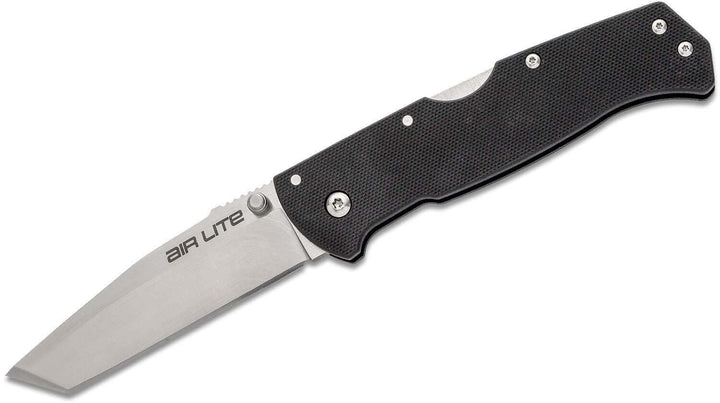 Cold Steel Air Lite Lockback Black G10 Satin Tanto AUS-10A - Knives.mx