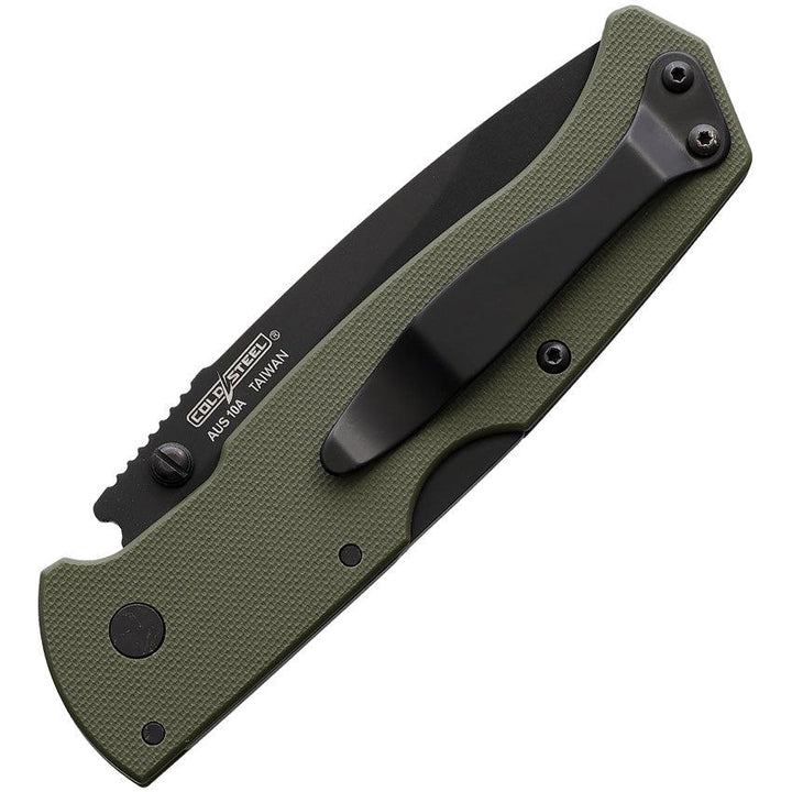 Cold Steel Air Lite Lockback OD Green G10 Black AUS-10A - Knives.mx