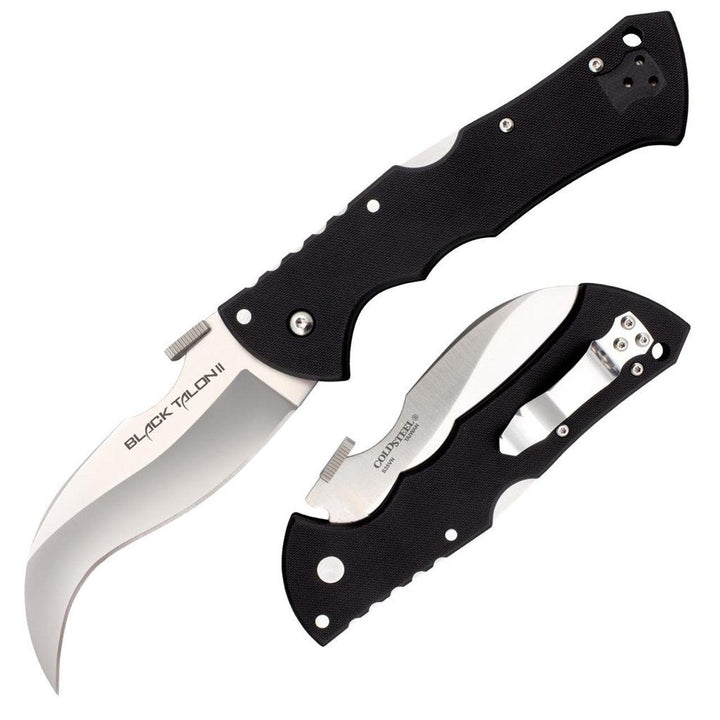 Cold Steel Black Talon II Lockback Black G10 Plain Satin S35VN - Knives.mx