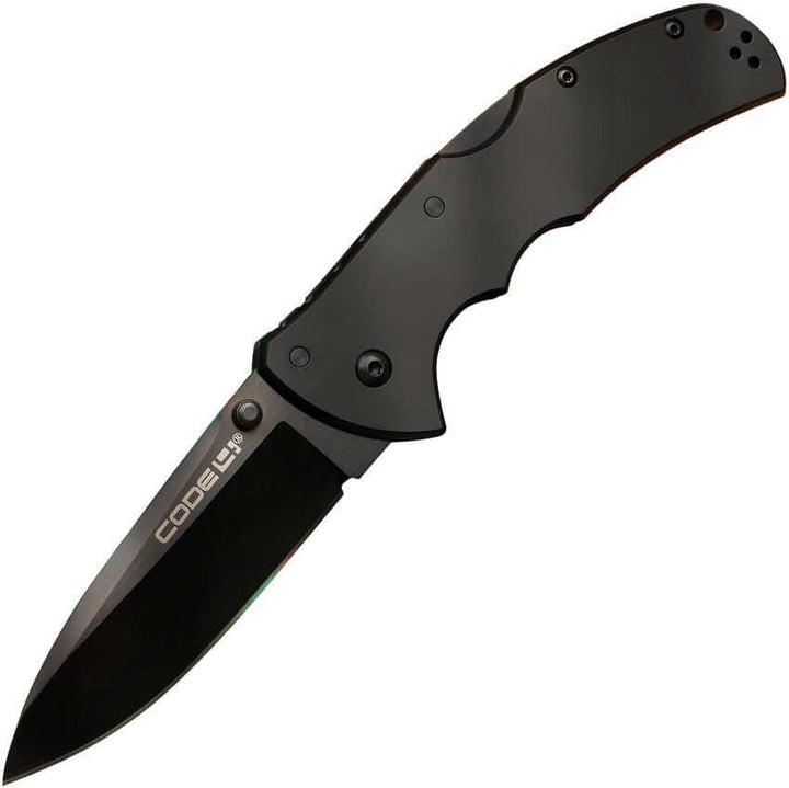 Cold Steel Code 4 Lockback Spear Point Black Aluminum S35VN - Knives.mx