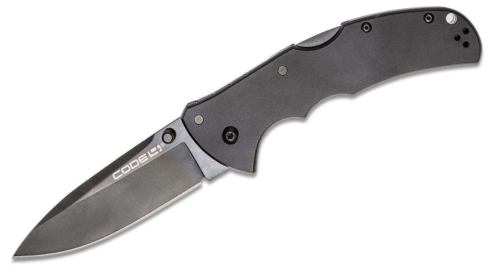 Cold Steel Code 4 Lockback Spear Point Black Aluminum S35VN - Knives.mx