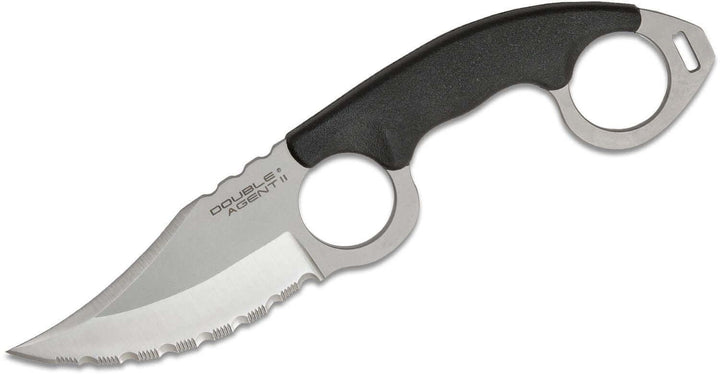 Cold Steel Double Agent II Satin Serrated Clip Point AUS-8A - Knives.mx