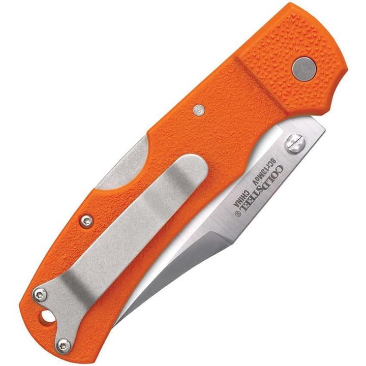 Cold Steel Double Safe Hunter Lockback Orange GFN Satin 8Cr13MoV - Knives.mx
