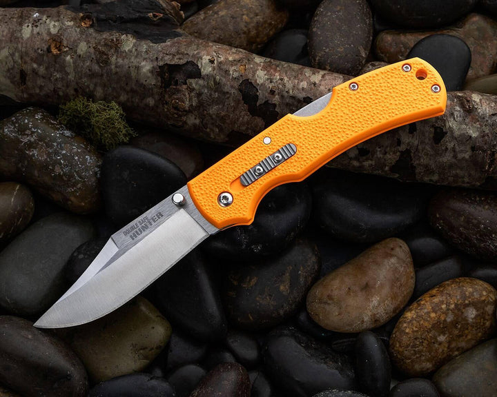 Cold Steel Double Safe Hunter Lockback Orange GFN Satin 8Cr13MoV - Knives.mx