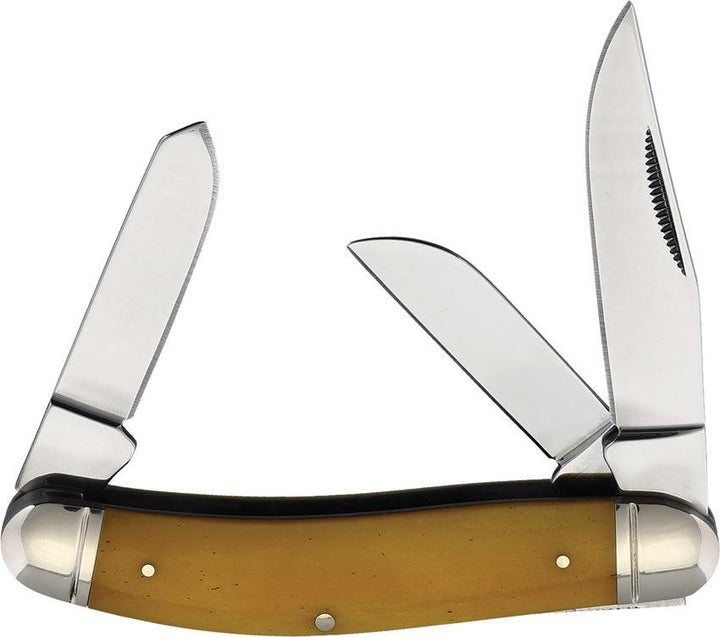 Cold Steel Gentleman's Stockman Yellow Smooth Bone Mirror 8Cr13MoV - Knives.mx