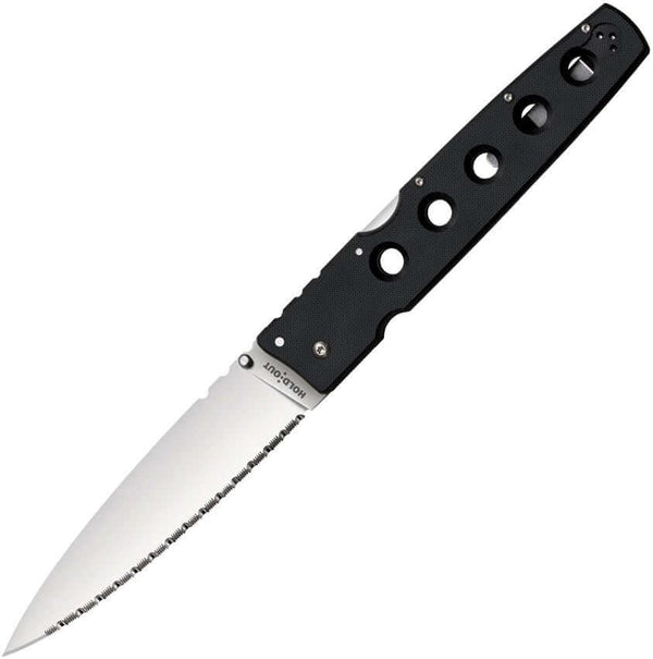 Cold Steel Hold Out 6" Black G10 Serrated Satin S35VN - Knives.mx