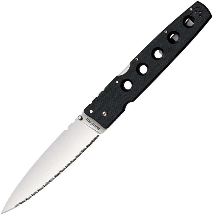 Cold Steel Hold Out 6" Black G10 Serrated Satin S35VN - Knives.mx