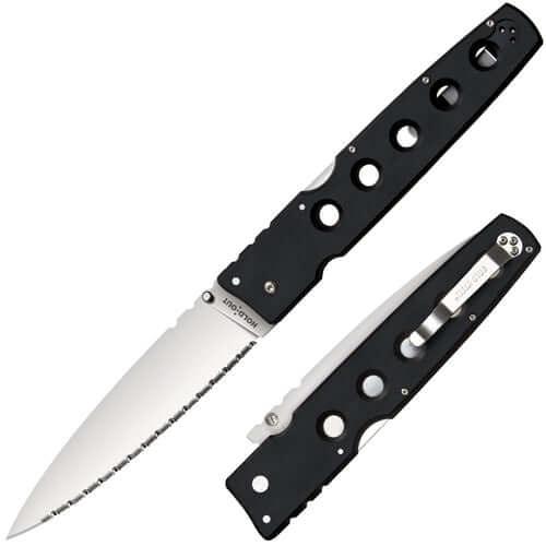 Cold Steel Hold Out 6" Black G10 Serrated Satin S35VN - Knives.mx