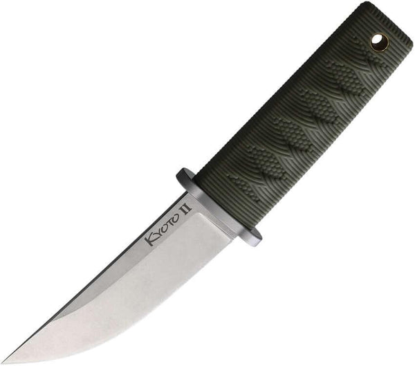Cold Steel Kyoto II Fixed Blade OD Green Kray-Ex Drop Point Satin 8Cr13MoV - Knives.mx