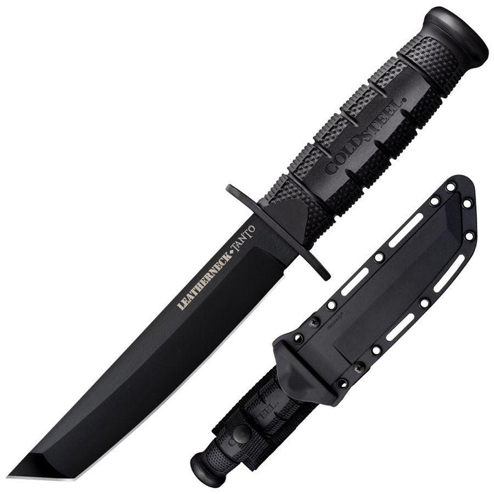 Cold Steel Leatherneck Black Textured Kray-Ex Tanto D2 - Knives.mx