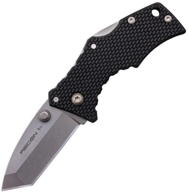 Cold Steel Micro Recon 1 Lockback Black G10 Stonewashed Tanto 4034 - Knives.mx
