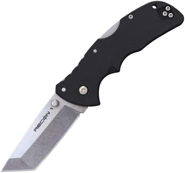 Cold Steel Mini Recon 1 Lockback Black GRN Stonewash Tanto AUS-10A - Knives.mx