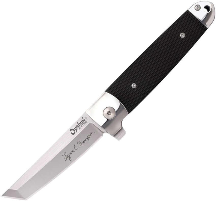 Cold Steel Oyabun Limited Edition Linerlock Black Checkered G10 Satin S35VN - Knives.mx