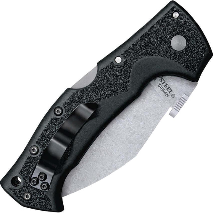 Cold Steel Rajah 3 Lockback Black Griv-Ex Stonewash AUS-10A - Knives.mx