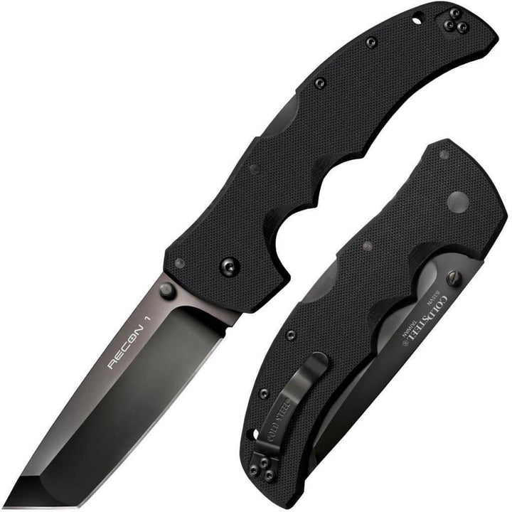Cold Steel Recon 1 Lockback Black G10 DLC Plain Tanto S35VN - Knives.mx