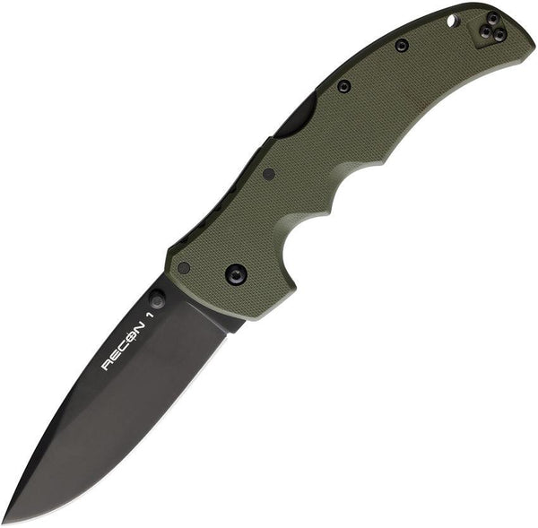 Cold Steel Recon 1 Lockback OD Green G10 Black DLC Coated Spear Point S35VN - Knives.mx