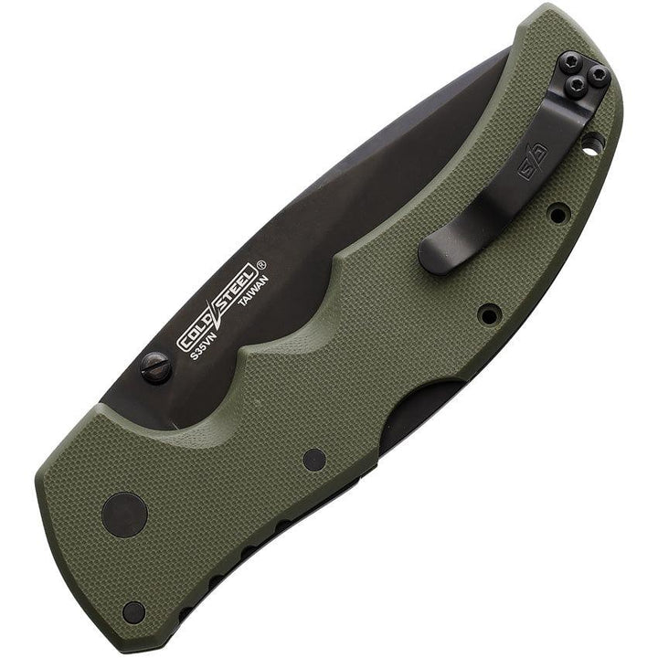 Cold Steel Recon 1 Lockback OD Green G10 Black DLC Coated Spear Point S35VN - Knives.mx