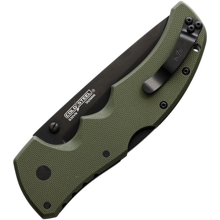 Cold Steel Recon 1 Lockback OD Green G10 Tanto Black DLC Coated S35VN - Knives.mx