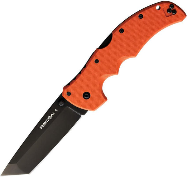 Cold Steel Recon 1 Lockback Orange G10 Tanto Black DLC Coated S35VN - Knives.mx