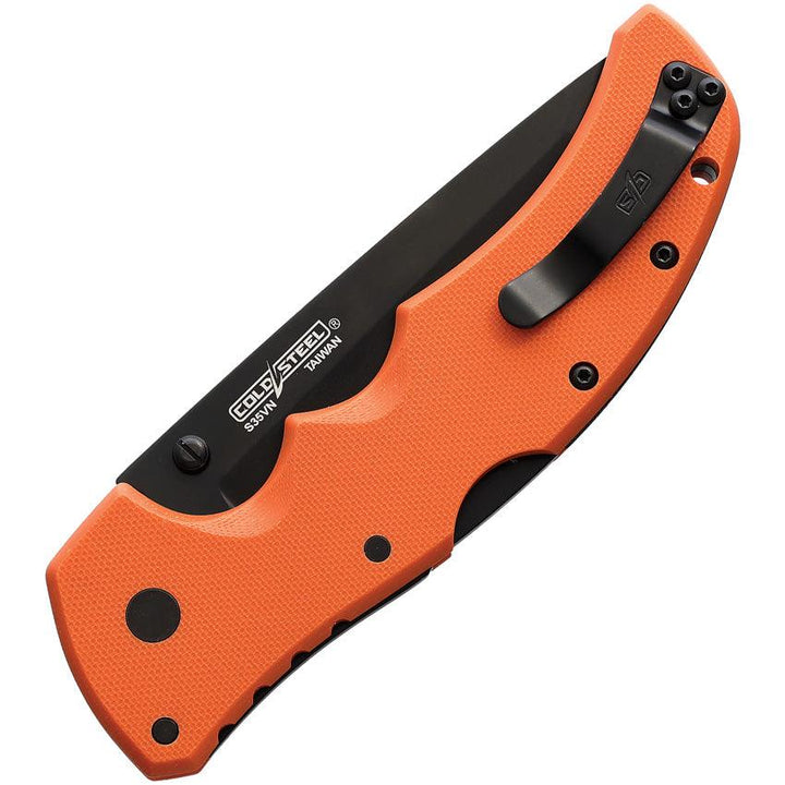 Cold Steel Recon 1 Lockback Orange G10 Tanto Black DLC Coated S35VN - Knives.mx