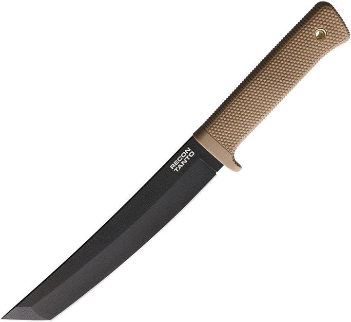 Cold Steel Recon Desert Tan Kray-Ex Black Powder Coated Tanto SK5 - Knives.mx