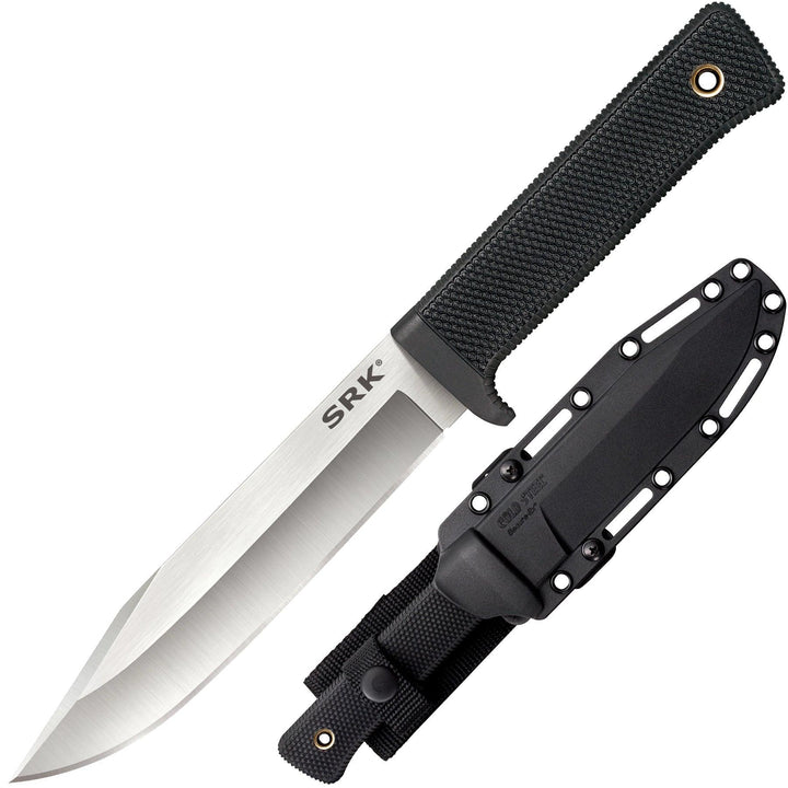 Cold Steel SRK Bowie Black Checkered Kray-Ex Clip Point CPM 3V - Knives.mx