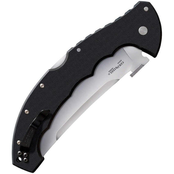 Cold Steel Talwar Lockback Black G10 Serrated Upswept Satin S35VN - Knives.mx