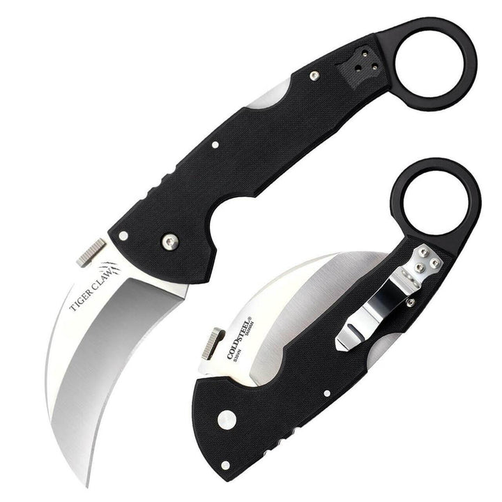 Cold Steel Tiger Claw Lockback Black G10 Satin S35VN - Knives.mx