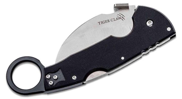 Cold Steel Tiger Claw Lockback Black G10 Serrated CTS-XHP - Knives.mx