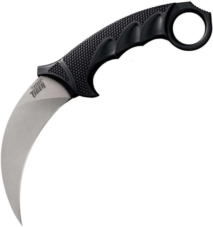 Cold Steel Tiger Karambit Black Griv-Ex Stonewash AUS-8A - Knives.mx