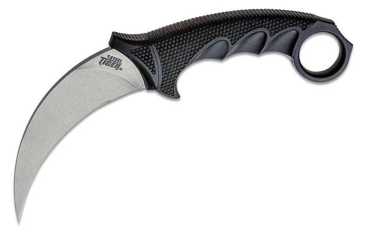 Cold Steel Tiger Karambit Black Griv-Ex Stonewash AUS-8A - Knives.mx