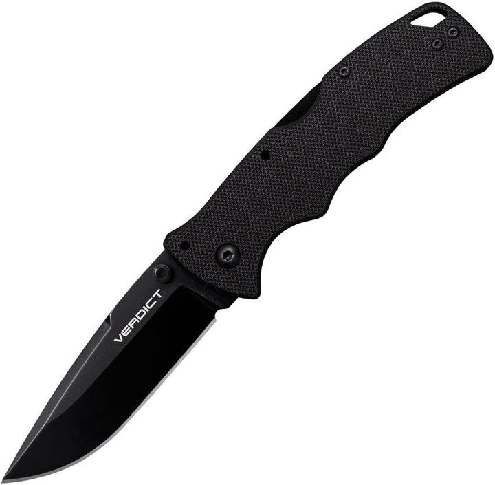 Cold Steel Verdict Lockback Black G10 Spear Point AUS-10A - Knives.mx