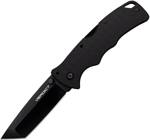 Cold Steel Verdict Lockback Black G10 Tanto AUS-10A - Knives.mx